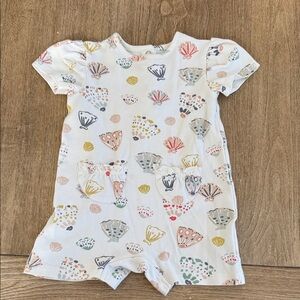 Pehr Seashell Print Onesie Bodysuit Size 18-24 Months